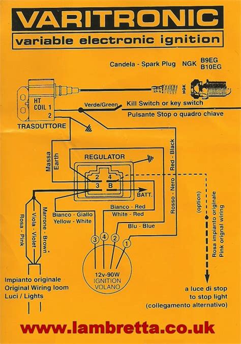 It shows how the electrical wires are interconnected and can also show where fixtures and components may be connected to the system. Lambretta Electronic Ignition Wiring Diagram
