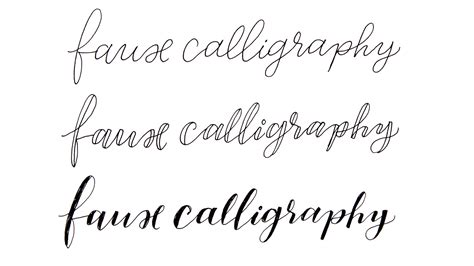 Faux Calligraphy Hand Lettering Alphabet