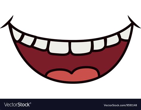 Smile Cartoon Icon Mouth Design Graphic Royalty Free Vector