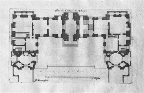 Ground Floor Plan Of The Château De Maisons 1642 1651 By Mansart