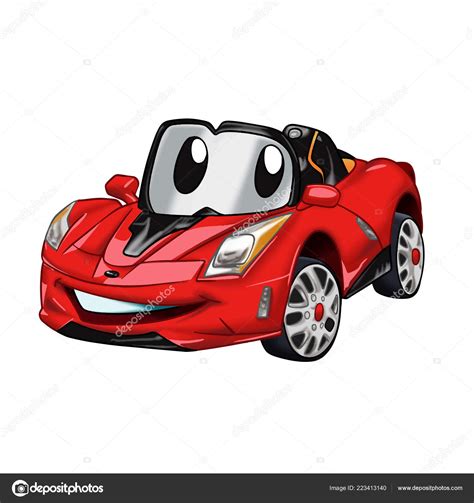 Fast Car Cartoon Red Car Cartoon Cars Kids Vector