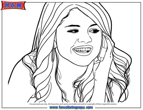 Selena Gomez Printable Coloring Pages Coloring Home