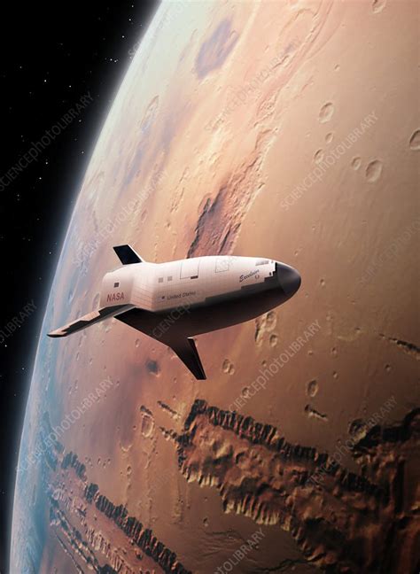 Passenger Spaceship Above Mars Stock Image F0239814 Science