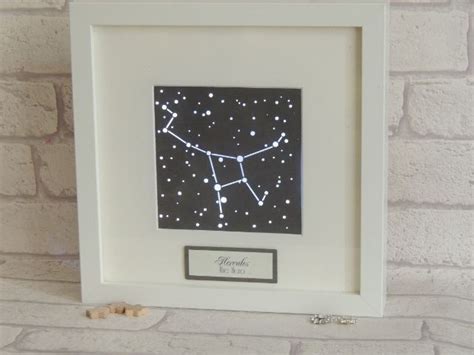 Star Constellation Wall Art Led Personalised Frames Respoke Boutique