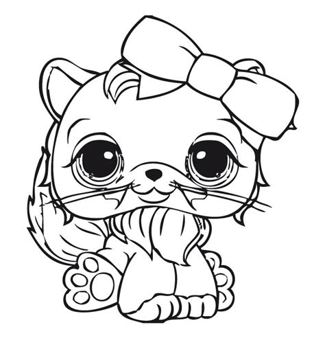 Malowanki Kolorowanki Do Druku I Rysowanie Pet Shop Kotki Sketch