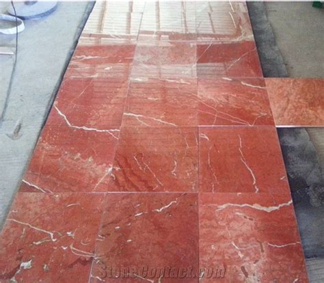 Rojo Alicante Red Marble Slabs Polished Tiles Rosso Alicante Red
