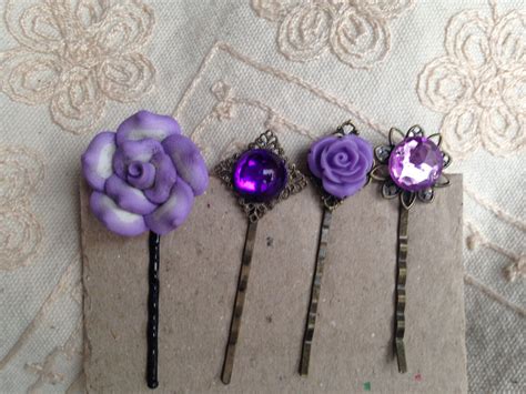Sale Purple Hair Pins Decorative Hair Pins Hair Pins Etsy