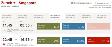 Mit Swiss Von Der Schweiz Nach Singapur Ab 470 Chf First Class And More