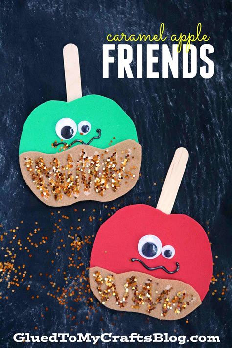 Felt Caramel Apple Friends Craft For Kids | Fall crafts for kids ...