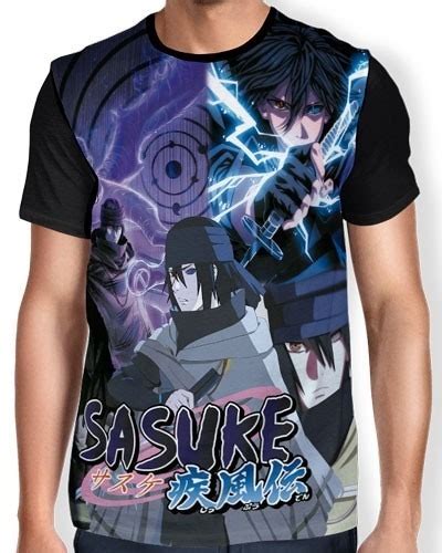 Camisas Camiseta De Animes Sasuke Naruto R 6399 Em Mercado Livre