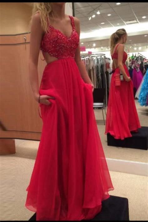 sexy prom dresses red prom dress chiffon backless evening gown long formal dress beaded prom