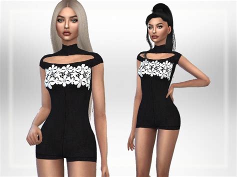 The Sims Resource Lace Romper By Puresim Sims 4 Downloads