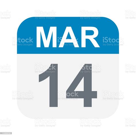 3 월 14 일달력 아이콘 14에 대한 스톡 벡터 아트 및 기타 이미지 14 2018년 2019년 Istock