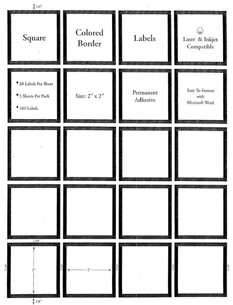 2x2 Label Template