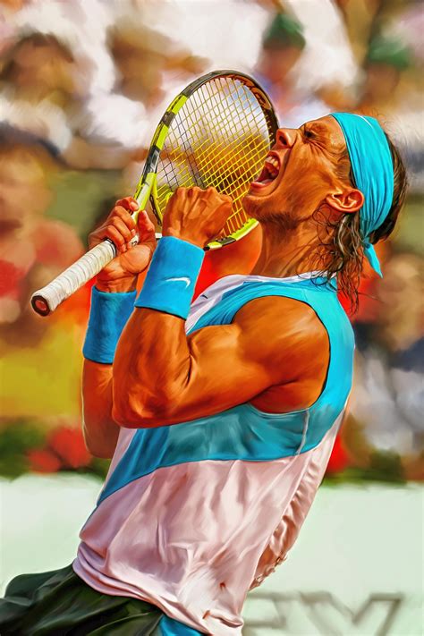 Artstation Rafa Nadal Selebrates Roland Garros Win Digital Artwork