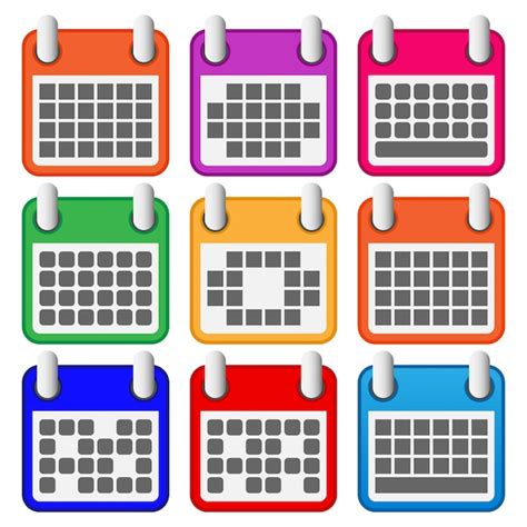 Premium Vector Calendar Icons Set