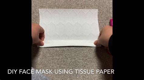 How To Make Face Mask Using Tissue Paper Youtube