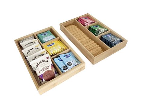 Two Wooden Drawer Dividers Organiser Tray Dual Pack Ecowonder Uk
