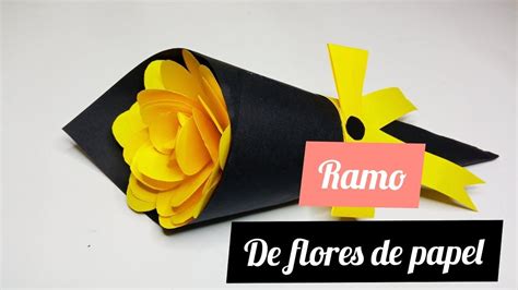 Como Hacer Un Ramo De Flores De Papel Diy Bouquet Youtube Flores Faciles De Hacer Ramos De