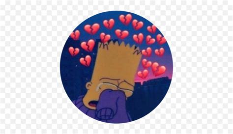 Aesthetic Broken Hearted Simpsons Wallpaper Broken Heart Bart Sad