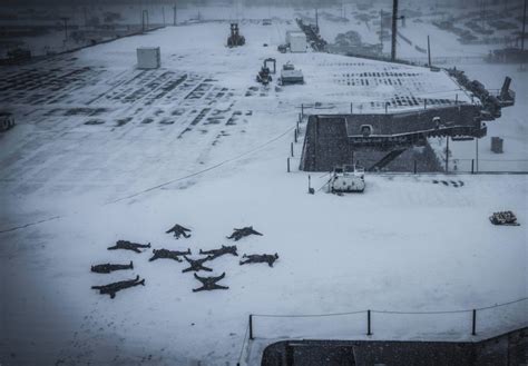 Naval Station Norfolk Sailors Take On The Snow