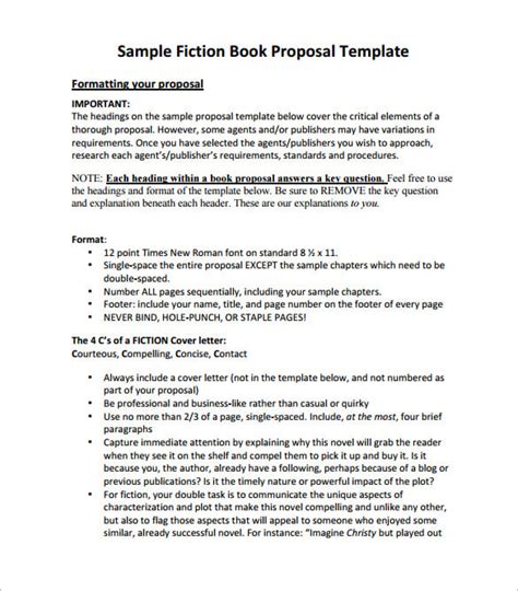 Book Proposal Template 15 Free Word Excel Pdf Format Download