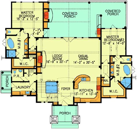 Plan 15801ge Dual Master Suites Plus Loft Mountain House Plans