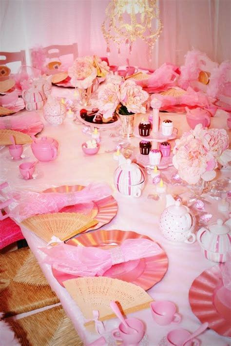 Little Pink Par Teas Tea Party Tablescape Tea Party Birthday Tea