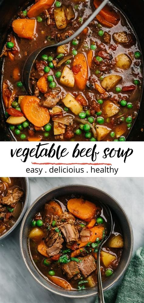 Salt and pepper, to taste. Homemade Vegetable Beef Soup is an easy, delicious ...