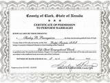 Images of Nevada Marriage License Copy