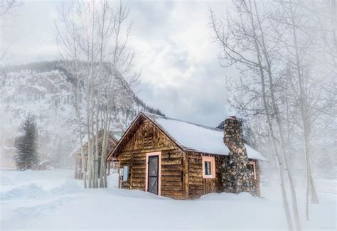 Log Cabin In Deep Snow Winter Cabin Cabin Rustic Cabin