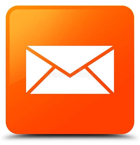 Email Icon Orange Square Button Stock Illustration Illustration Of