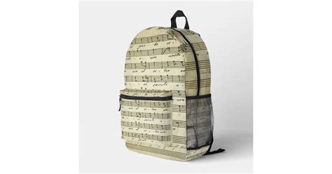 Vintage Sheet Music Antique Musical Score 1810 Printed Backpack Zazzle