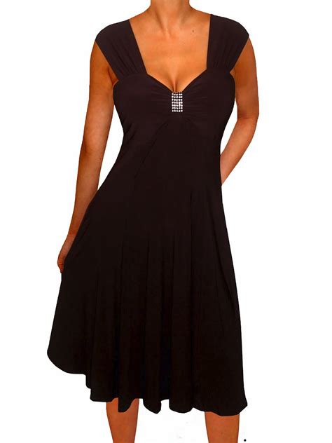 funfash women s plus size black empire waist with rhinestones cocktail dress xxl