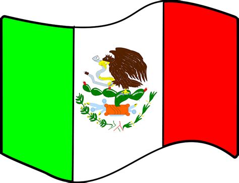 Mexican Flag Clip Art Mexico Waving Flag La Bandera Mexicana Clip