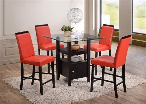 Find the right kitchen table and chair for that perfect family get together. 5-Piece Counter Height Dining Set, Table & 4 Chairs (White ...