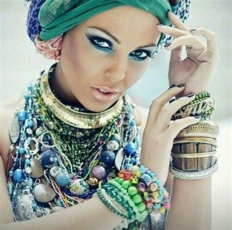 Colourful Head Wraps Egyptian Makeup Fashion Makeup