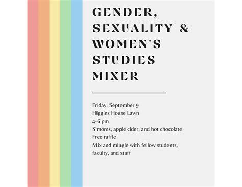 Gender Sexuality And Womens Studies Mixer Worcester Polytechnic Institute