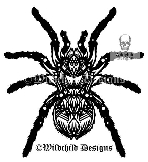 Tarantula Paper Cutting Template Personalcommercial Use Etsy Uk