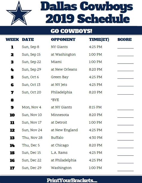 Dallas Cowboys Schedule 2021 To 2022 Printable Trending News 185ti4