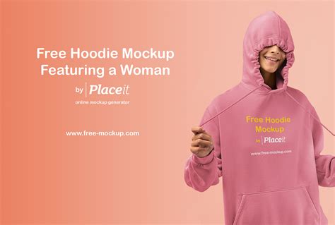 Hoodie Mockup Featuring A Woman