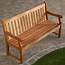 5 Ft Outdoor Wooden Garden Bench With Armrests