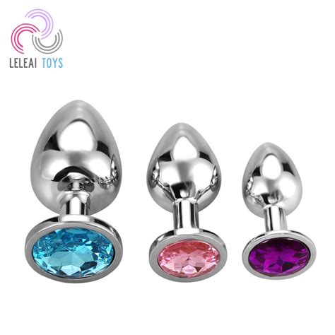 3pcs A Set Silver Jewelry Anal Butt Plug Sex Toys Anal Trainer Toys For