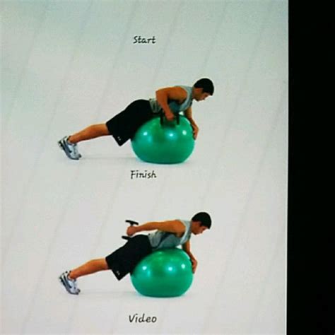 Ball Lying Prone Tricep Extension One Arm Exercise How