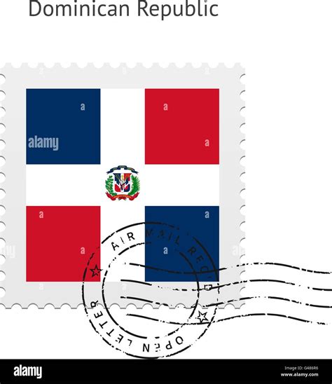 Dominican Republic Flag Postage Stamp Stock Vector Image And Art Alamy