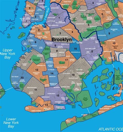 Map Of Brooklyn Neighborhoods Map Of The World