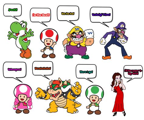 Super Mario 8 Other Heroes Catchphrases By Joshuat1306 On Deviantart