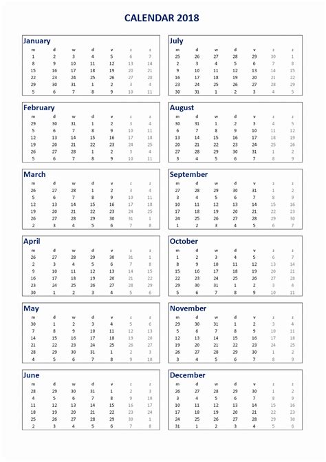 Ms Word Calendar Template 2018 Lovely Word Calendar Template Free Blank