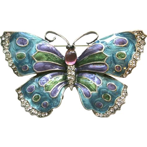 Vintage Enamel Butterfly Brooch Pin From Rubylane Sold On Ruby Lane