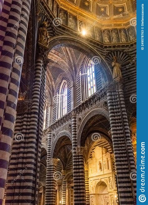 The Interior Of Siena Cathedral Tuscany Italy Stock Image Image Of
